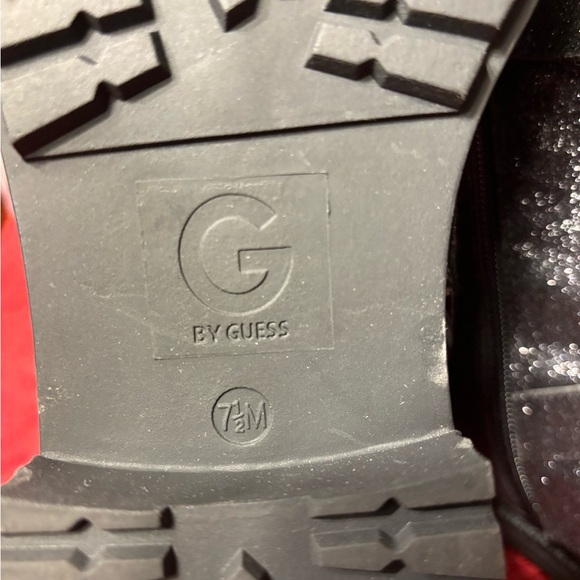 Guess Glittery Silver Combat Boots - Picture 6 of 8